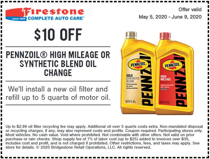 firestone oil change coupons