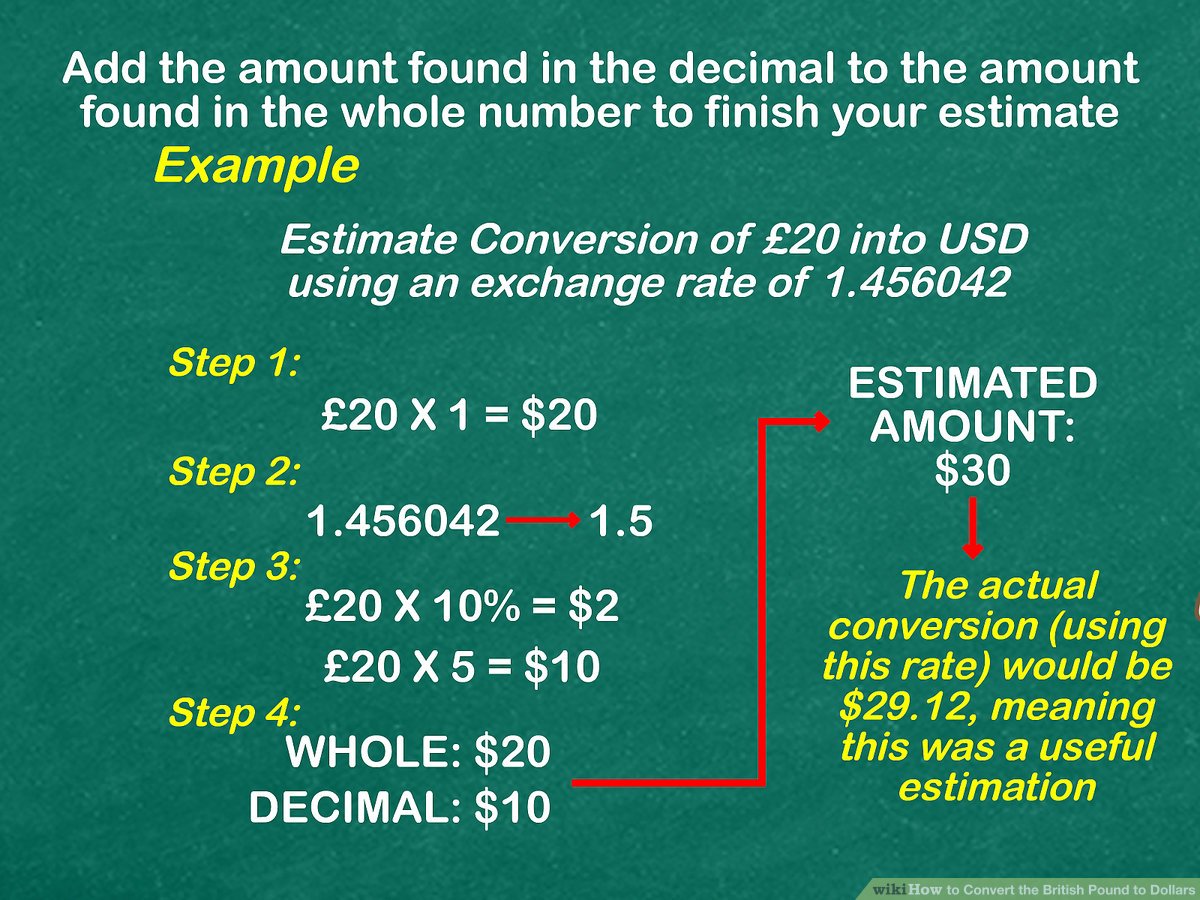 how to convert british pounds to usd