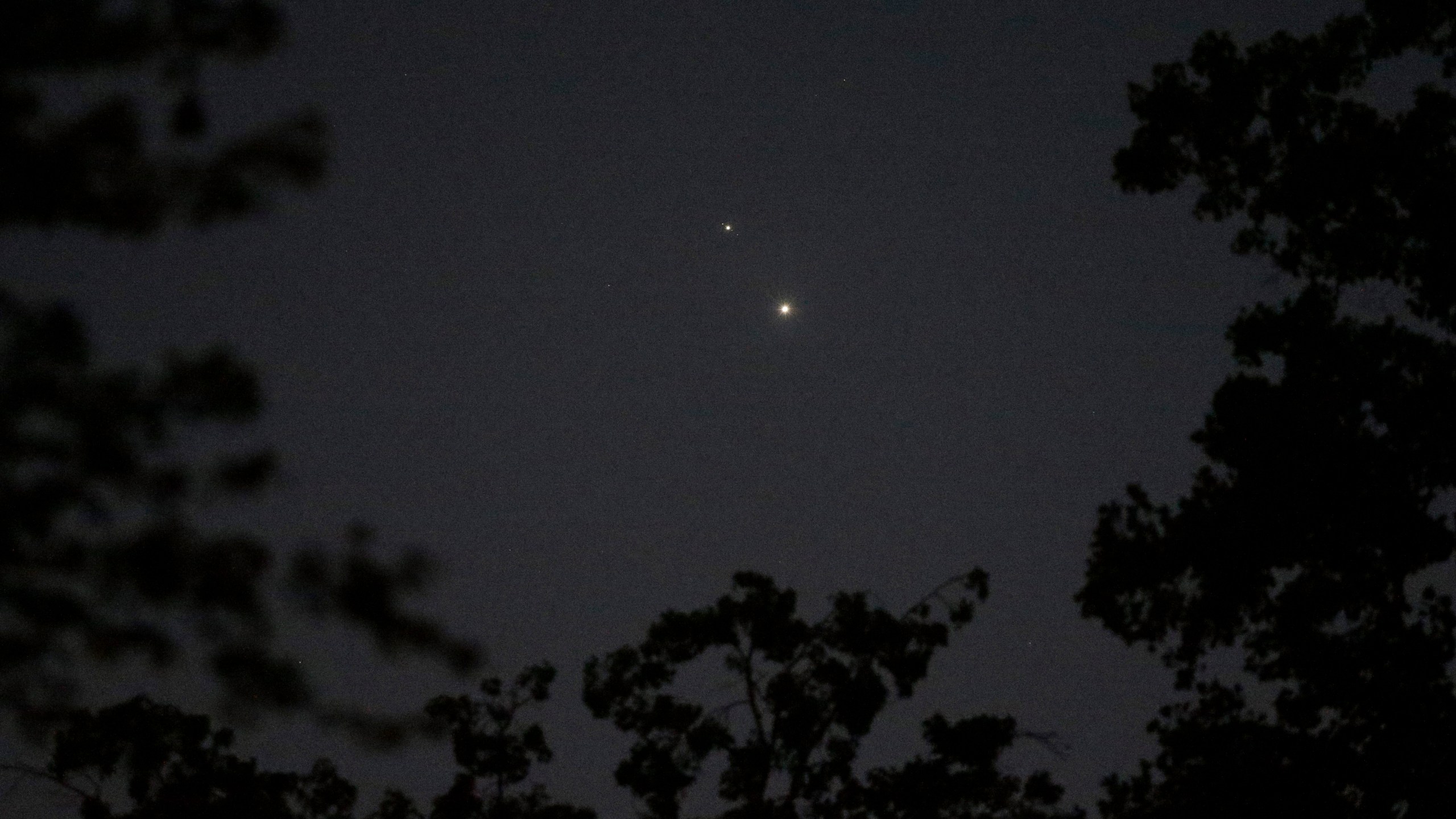 two stars in western sky tonight