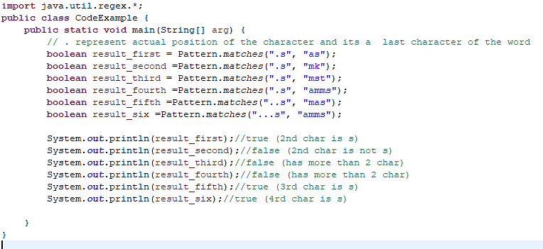 matches regex java