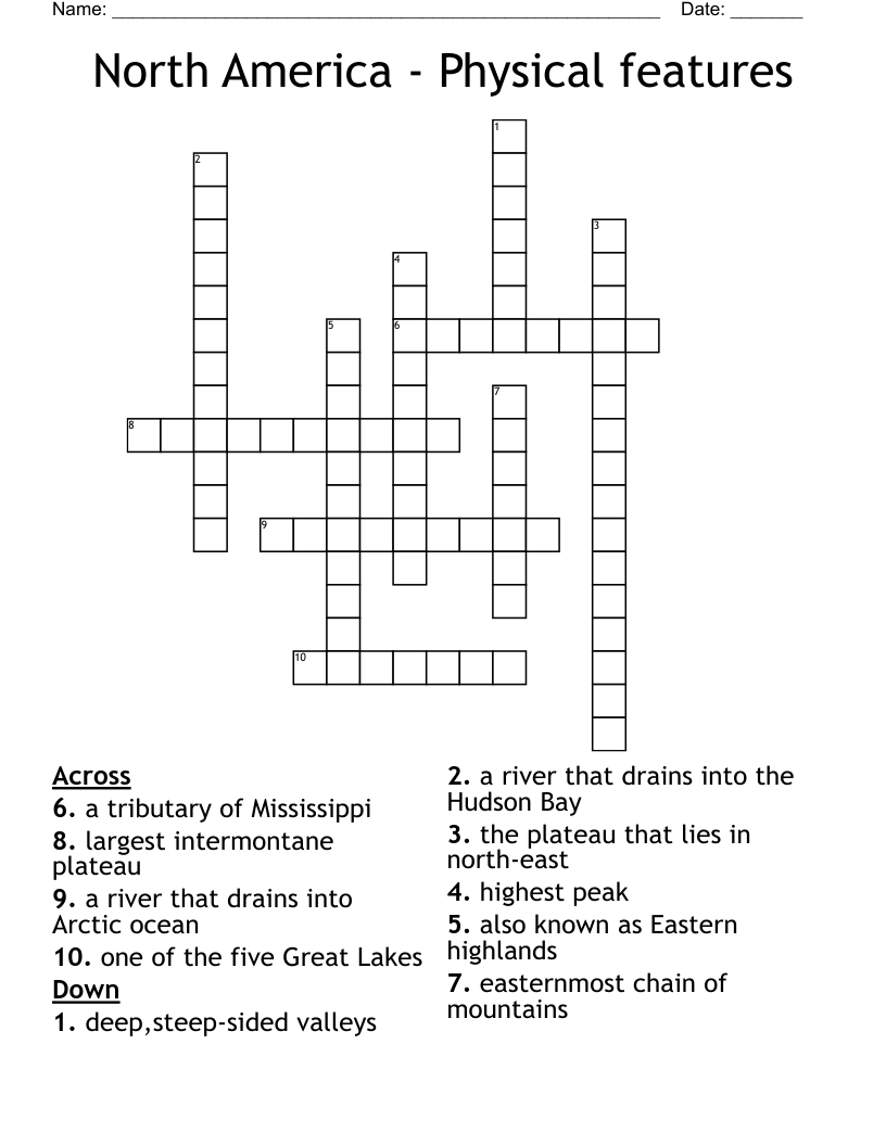 mighty cascade of north america crossword