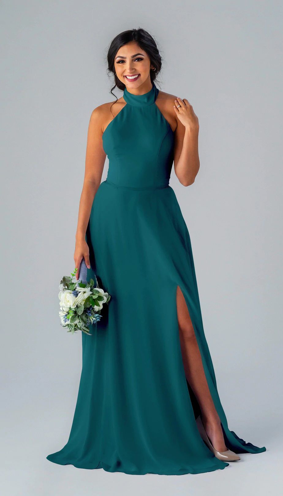 teal color bridesmaid dresses