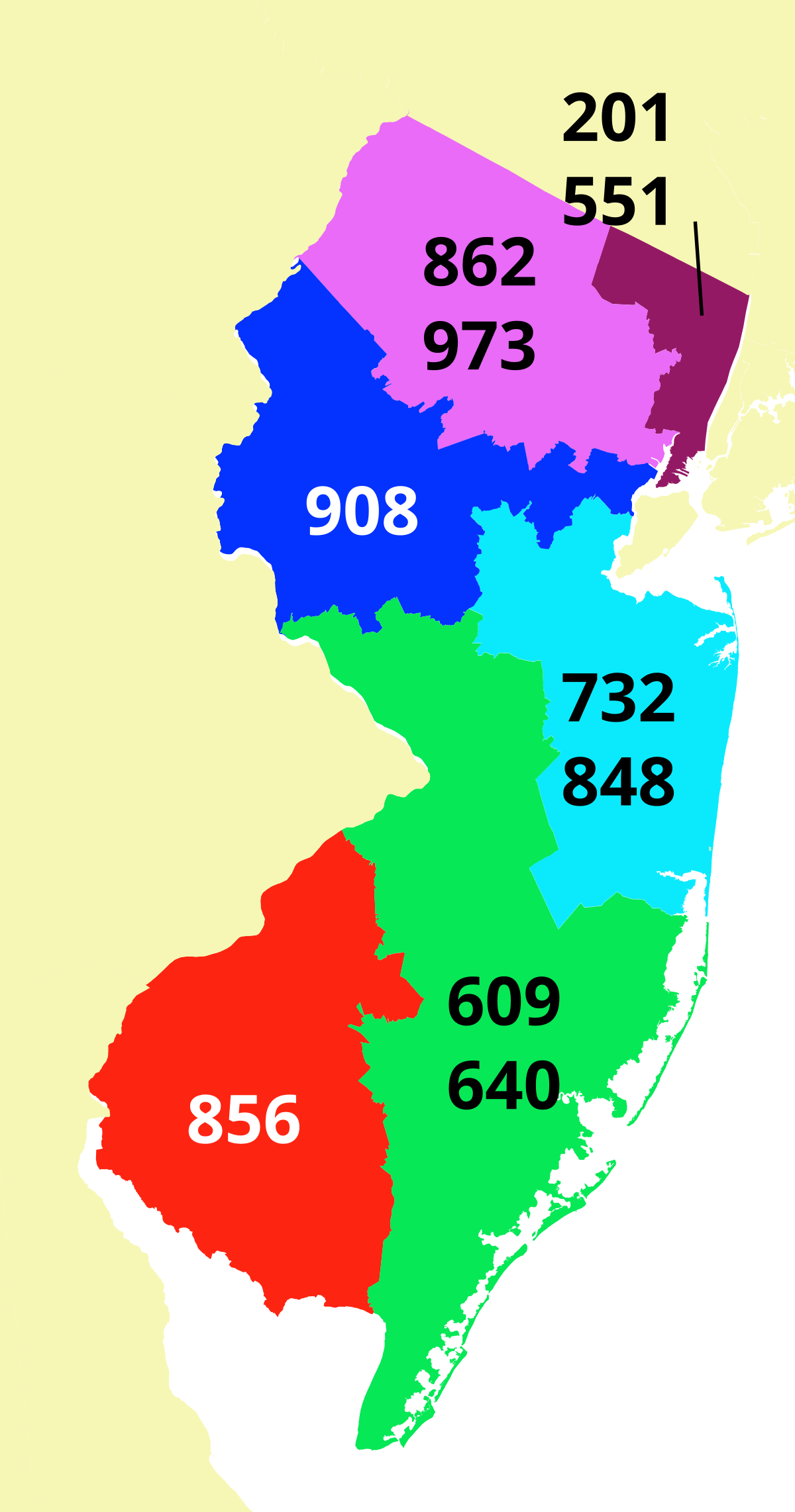 908 area code new jersey