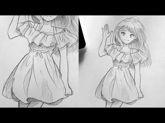 how to draw manga clothes female