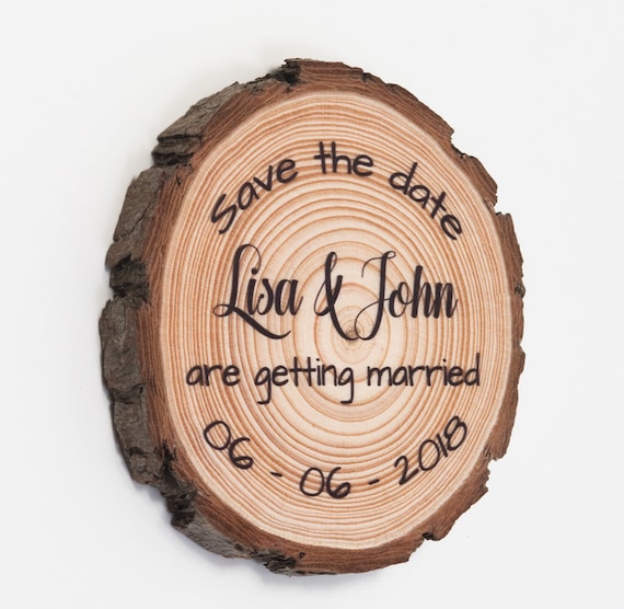 wooden save the date magnets