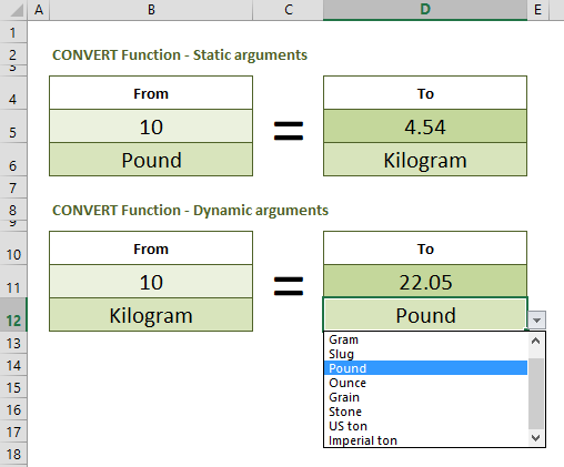 pound v kg