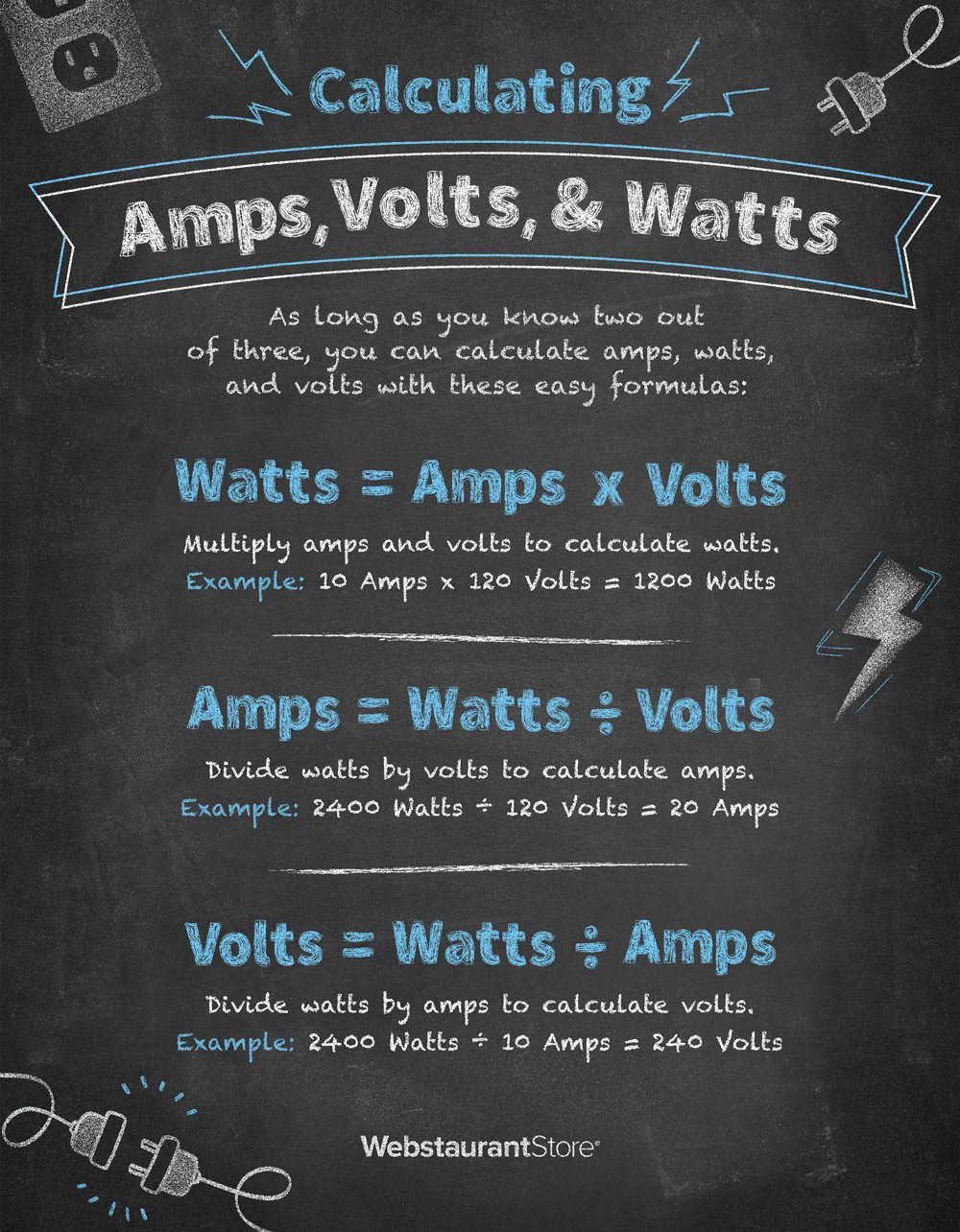 convert volts to amps