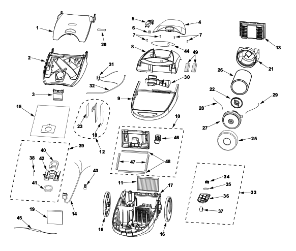 kenmore vacuum parts