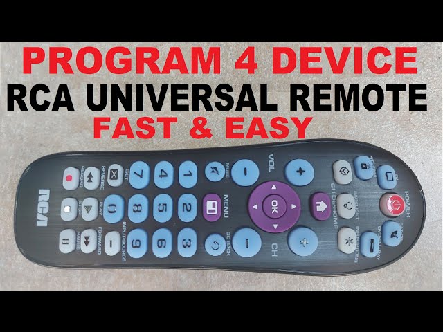 how do i program a rca universal remote