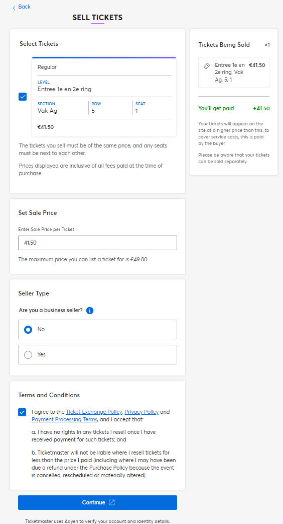 ticketmaster resale tickets