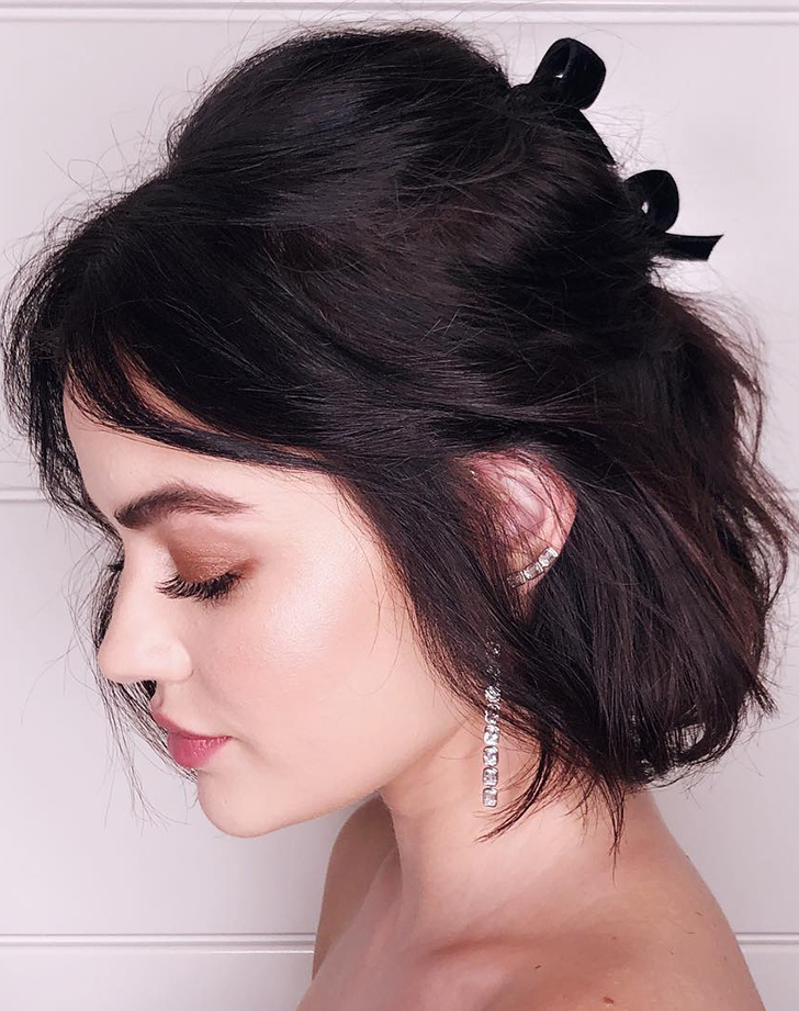 shoulder length half up hairstyles