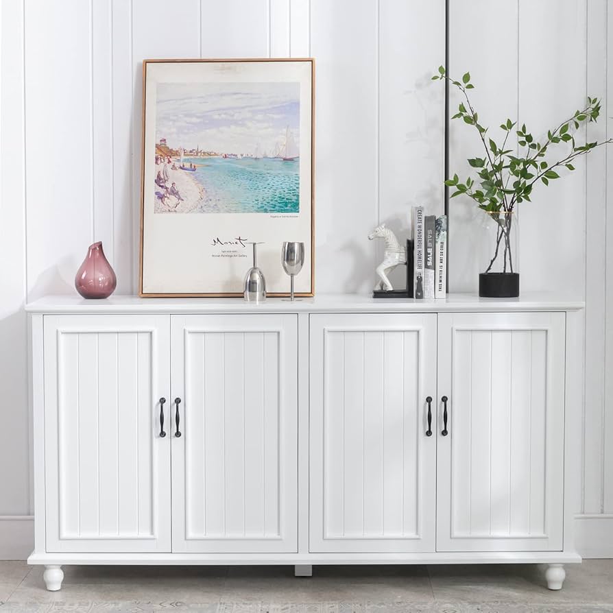 white sideboard buffet cabinet