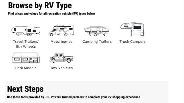 nada rv values 5th wheels