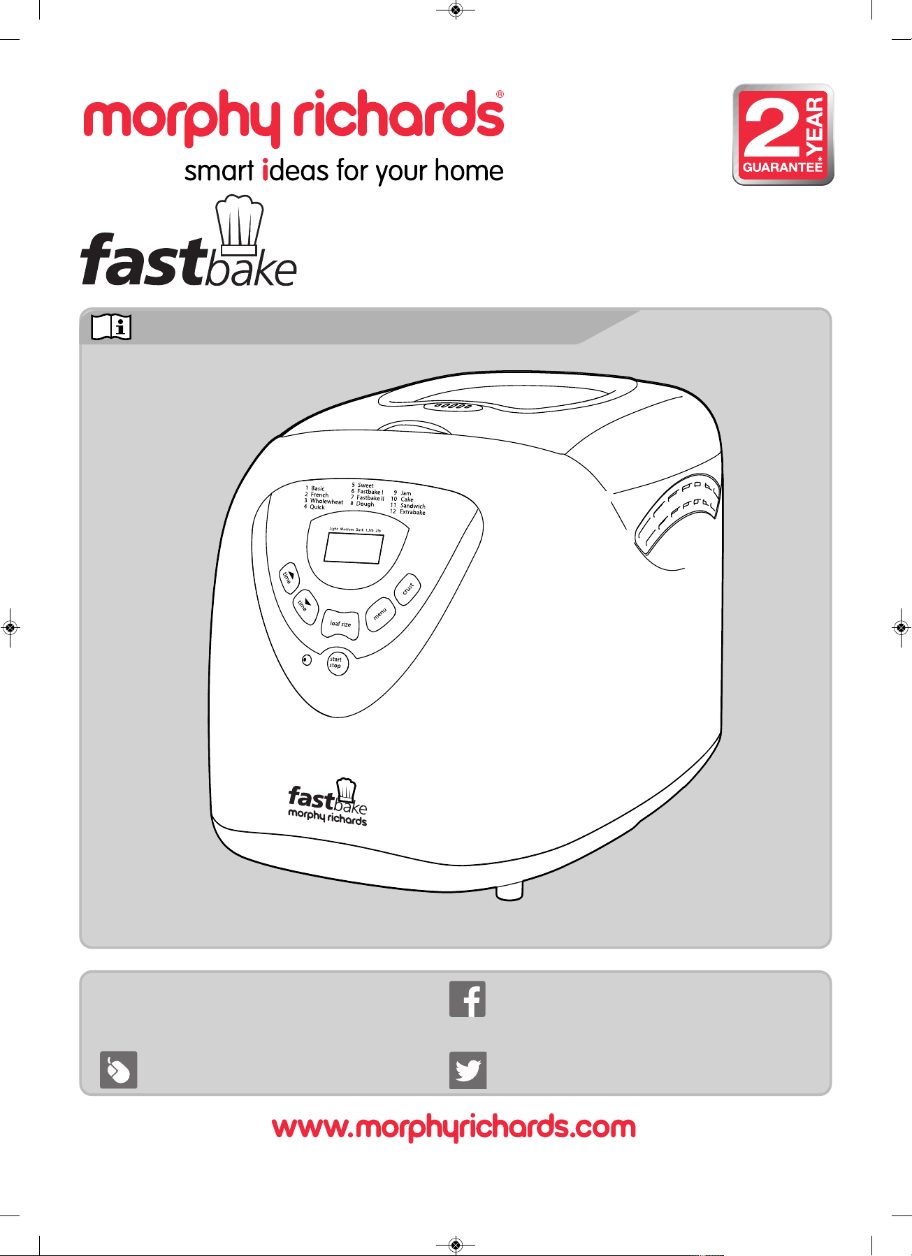 morphy richards breadmaker instructions