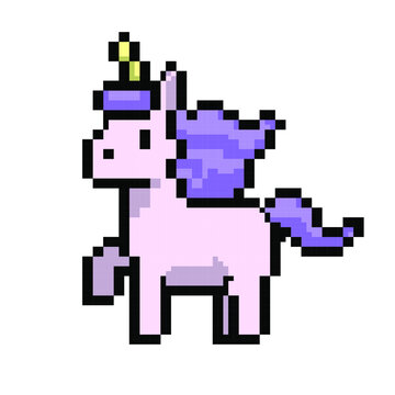 unicornio pixel art