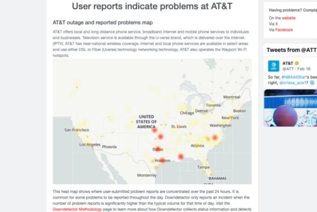 att network outages