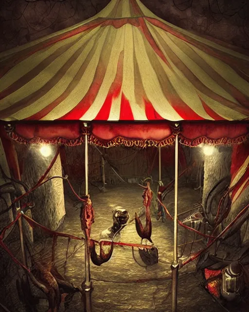 creepy circus tent