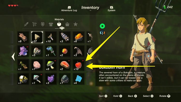 good recipes zelda breath of the wild