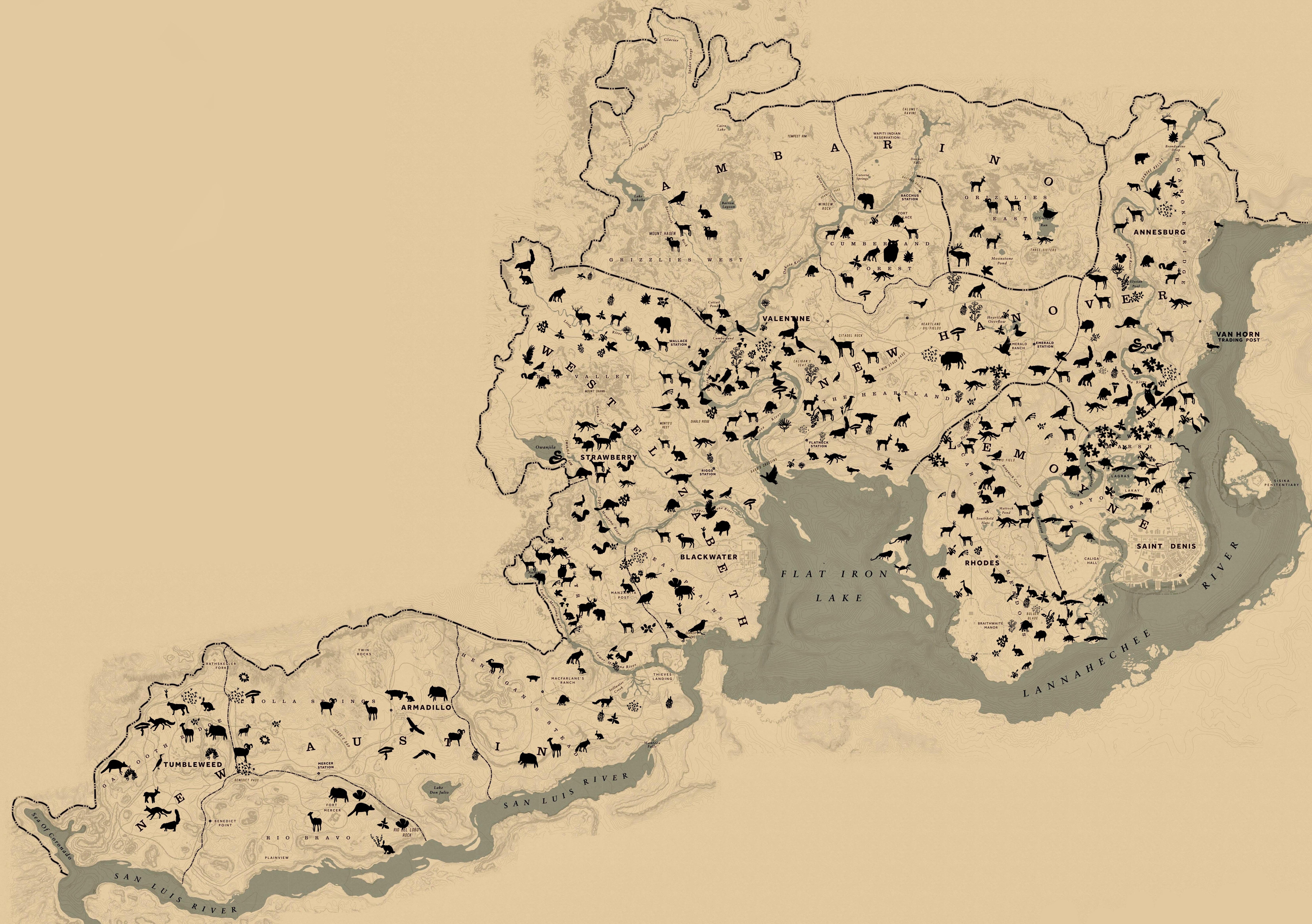 rdr2 online map