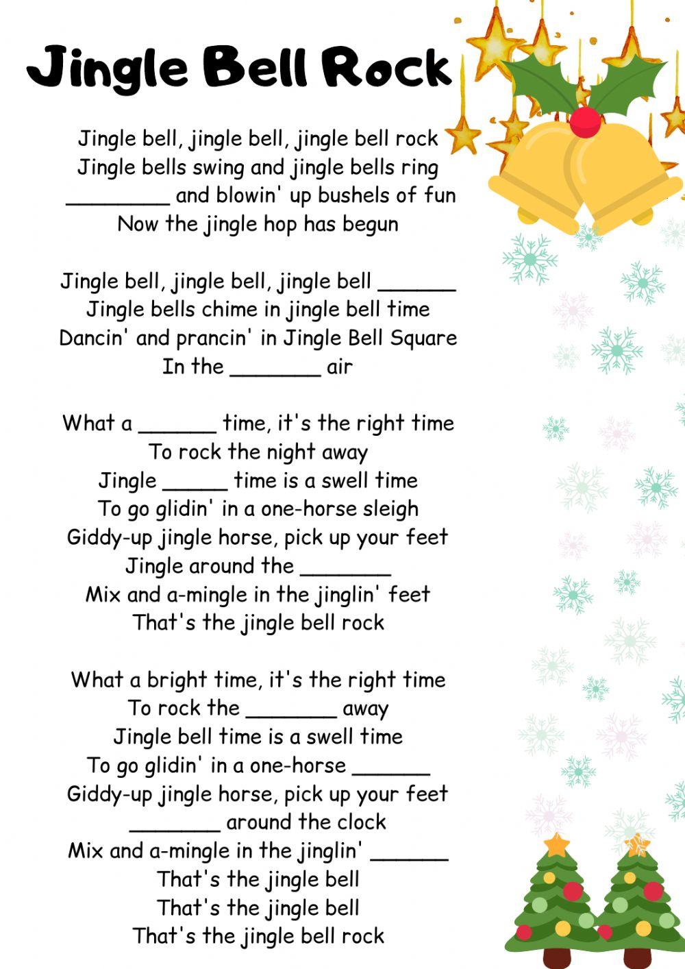 jingle bell rock lyrics in english