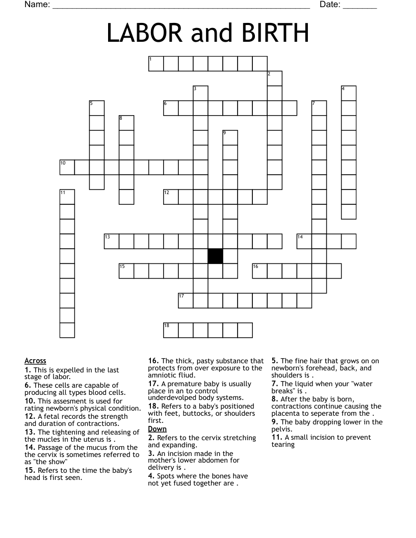 new birth crossword