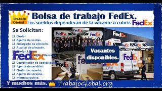 bolsa trabajo fedex