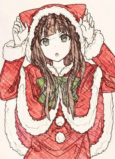 christmas anime drawings