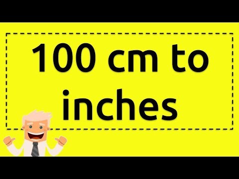 100 cm into inches