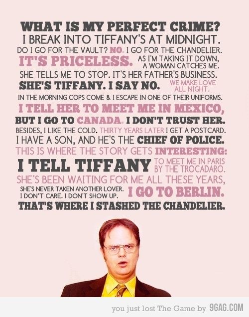 perfect crime dwight