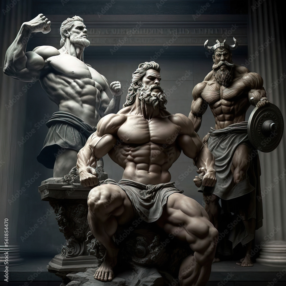 greek bodybuilding statue