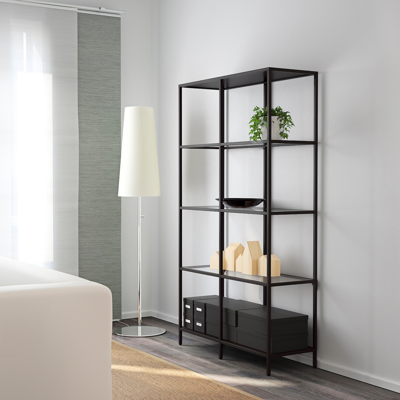 ikea black shelf unit