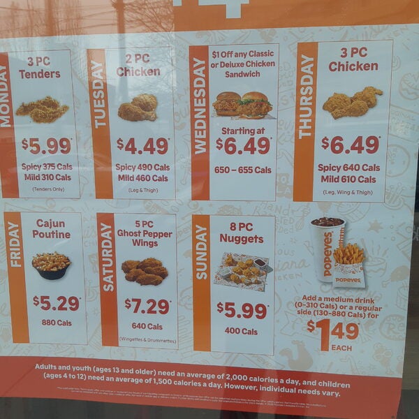 popeyes louisiana kitchen specials