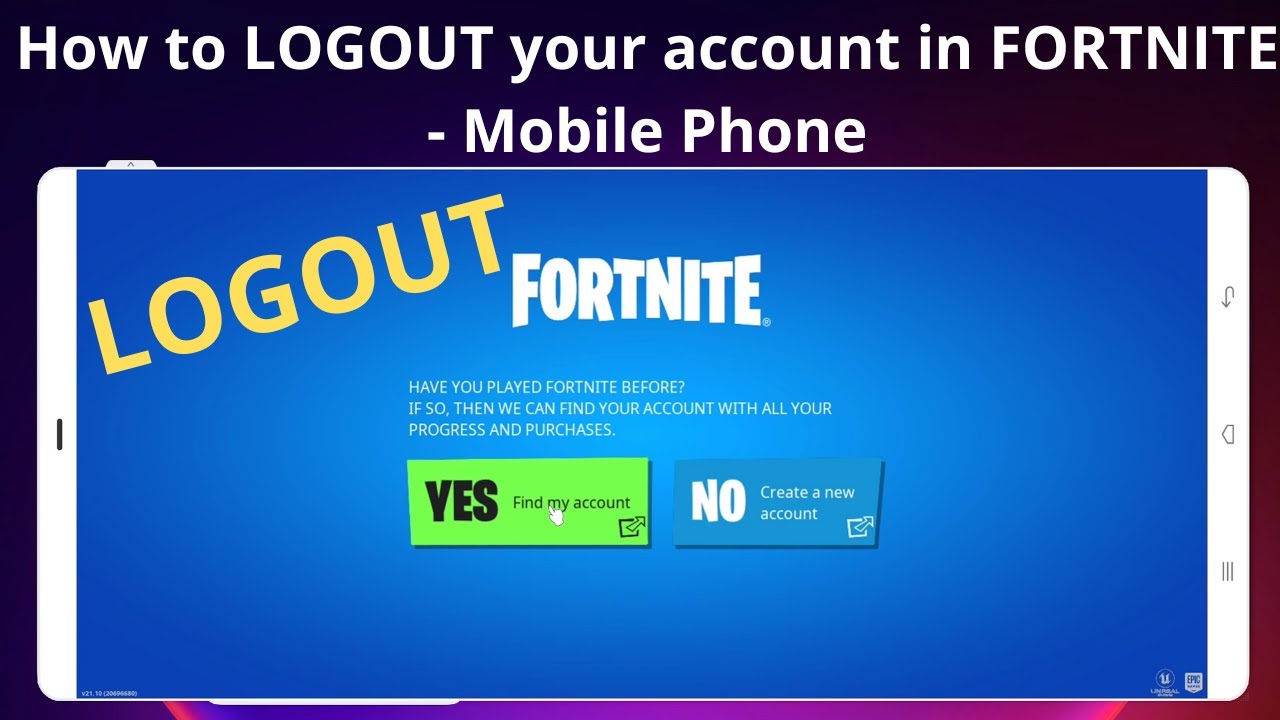 how to logout of fortnite