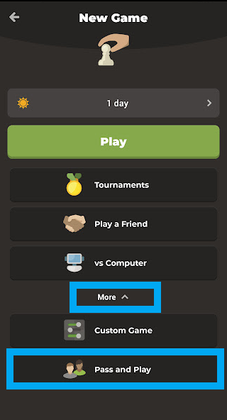 how to pass and play on chess.com