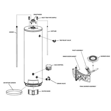 ao smith water heater parts