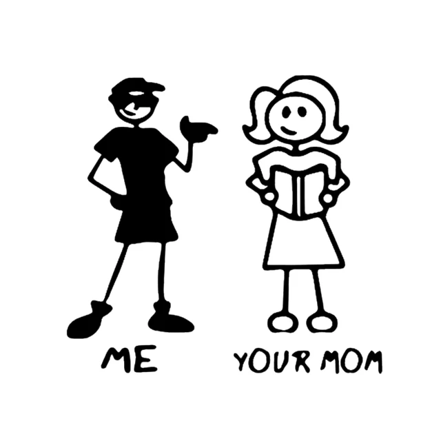 me your mom stick figure