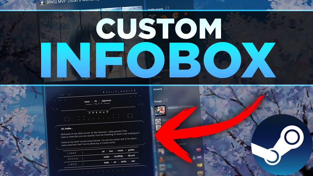 custom info box steam