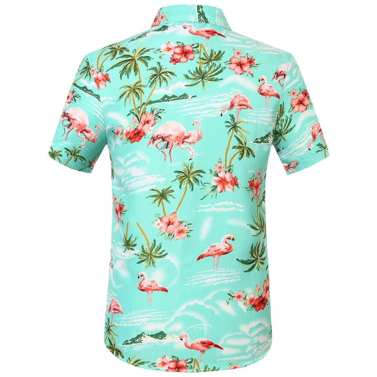 mens shirt with flamingos