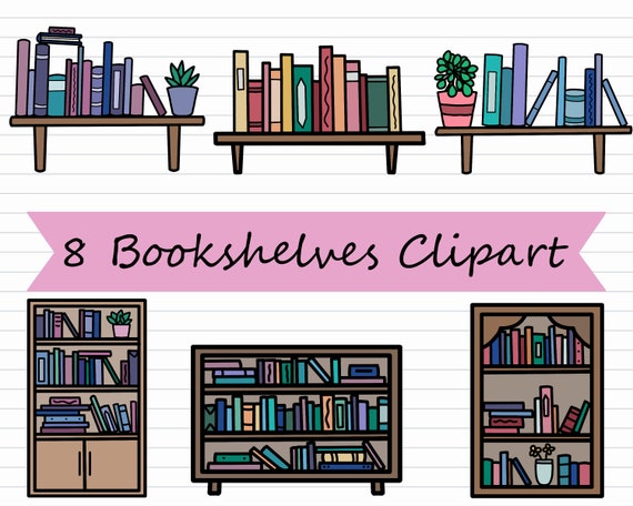 bookshelf clipart