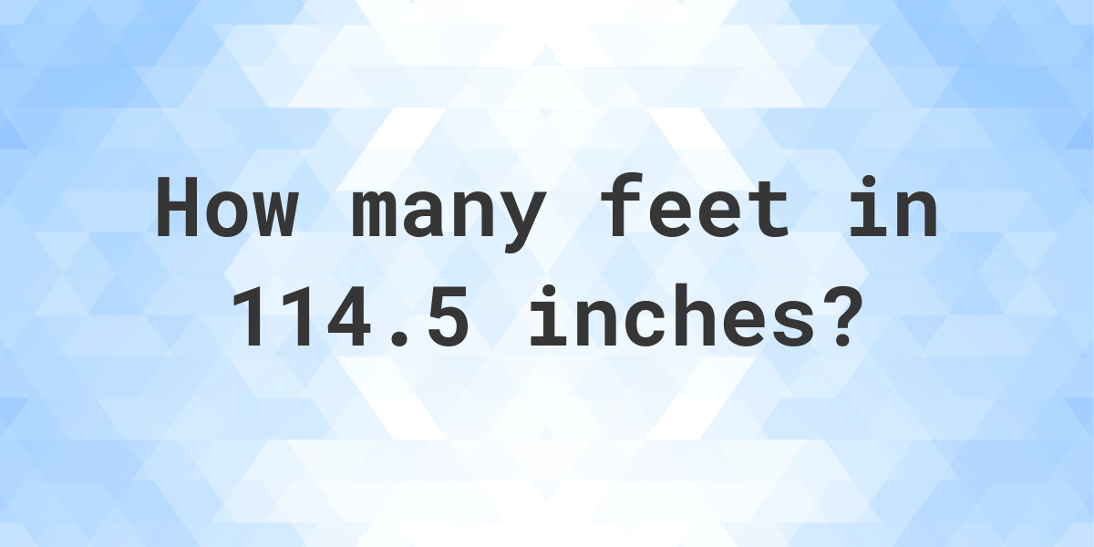 114 inches to feet