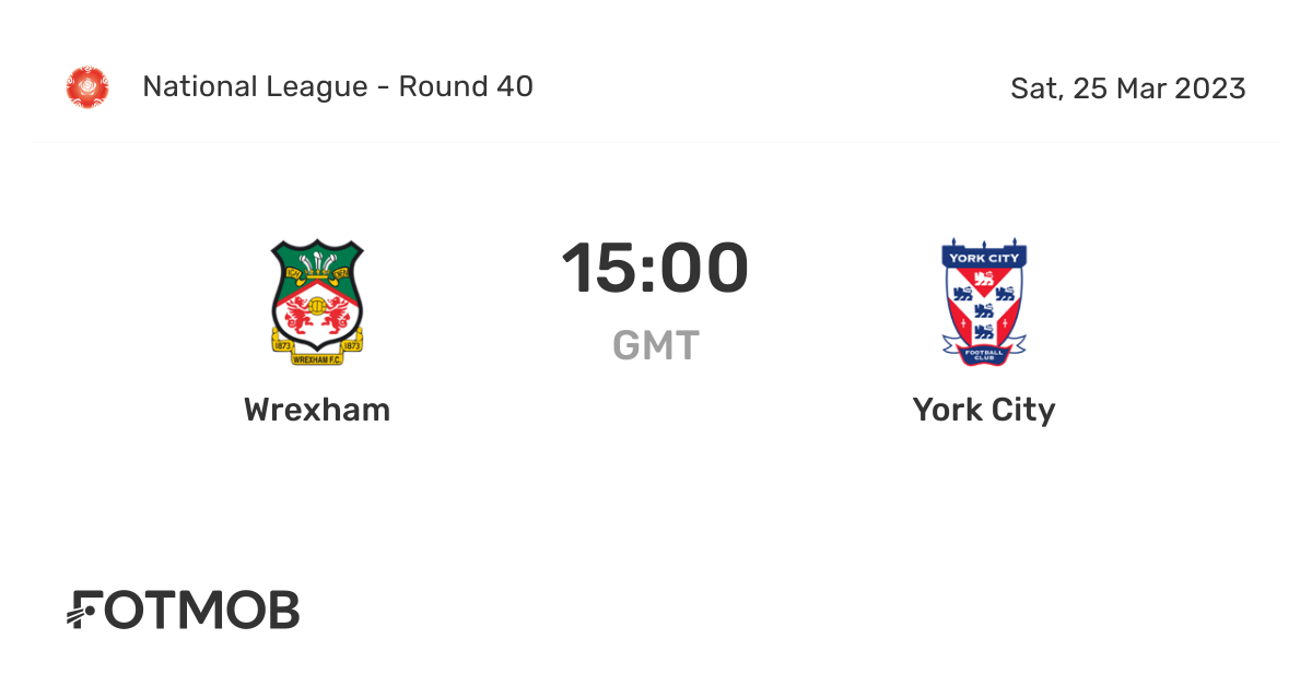 wrexham vs york city f.c. lineups