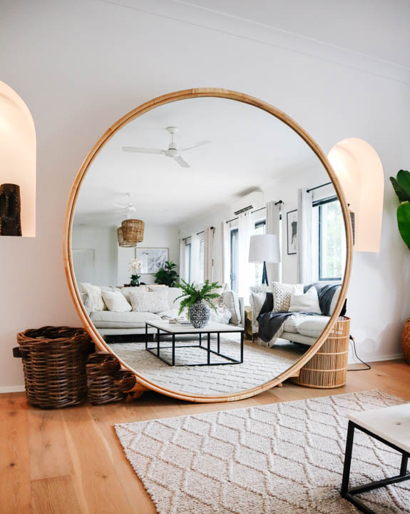 extra large round mirror 200cm