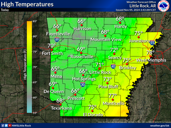 10 day forecast little rock