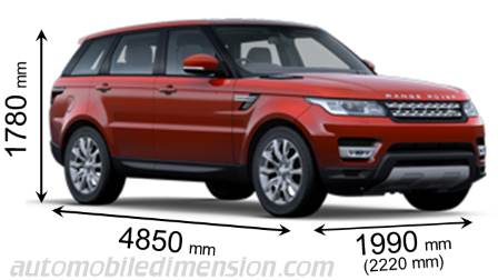 land rover sport dimensions