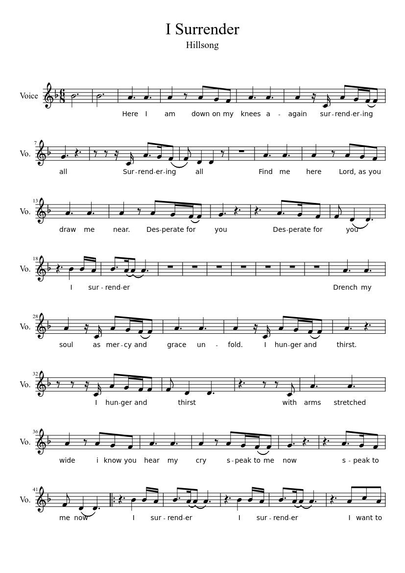 hillsong chords i surrender