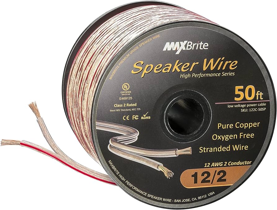 12 gauge oxygen free speaker wire