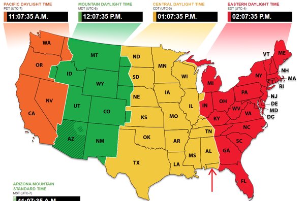 what is california time zone gmt