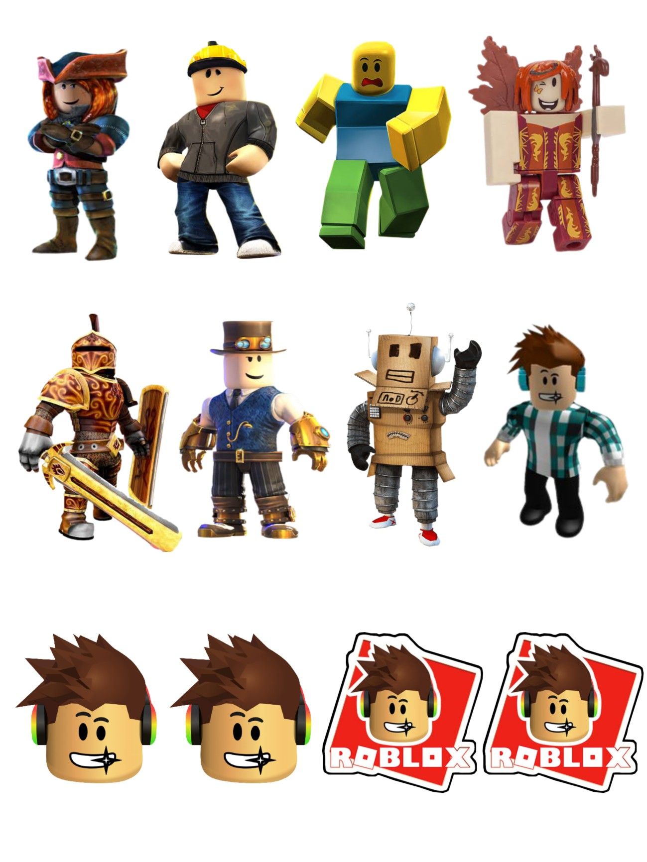 personajes de roblox para imprimir