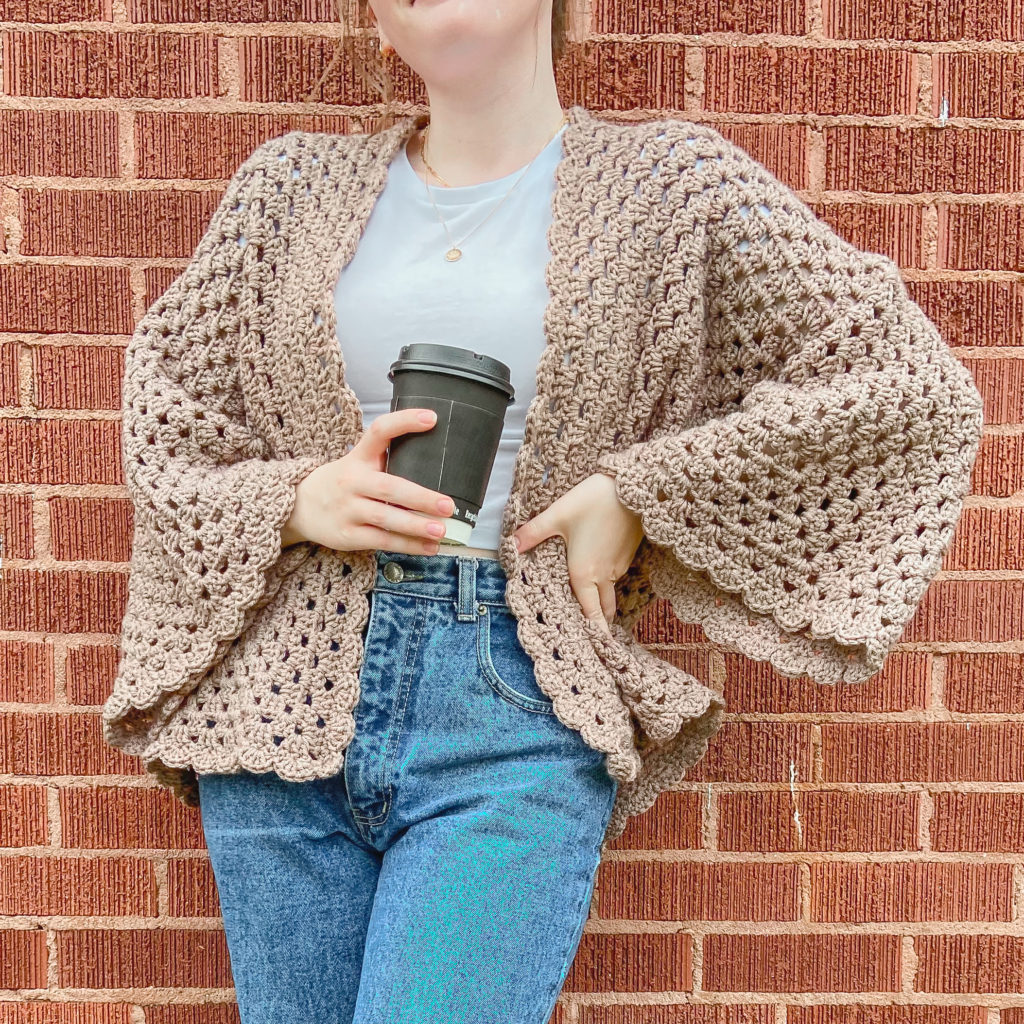 crochet hexagon cardigan