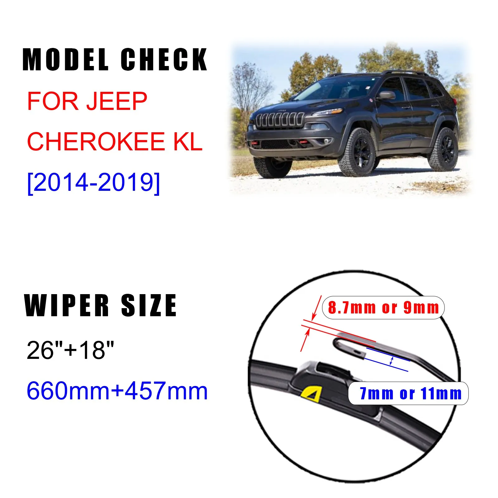 2014 jeep cherokee windshield wipers size